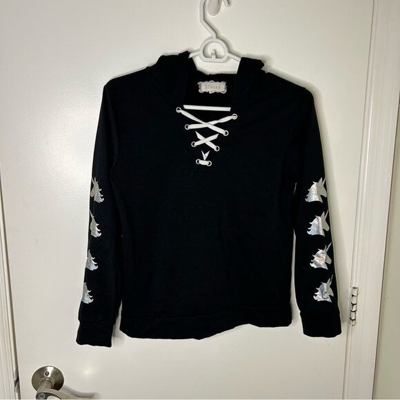 Btween | Girls black long sleeve hoodie sweater | size XL - Picture 1 of 5